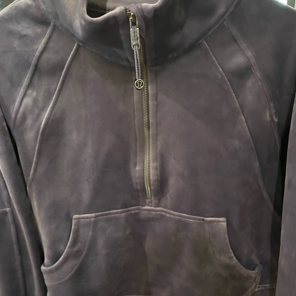 lululemon athletica purple/grey  Half-Zip Sweatshirt. New condition. M/L - Picture 9 of 11